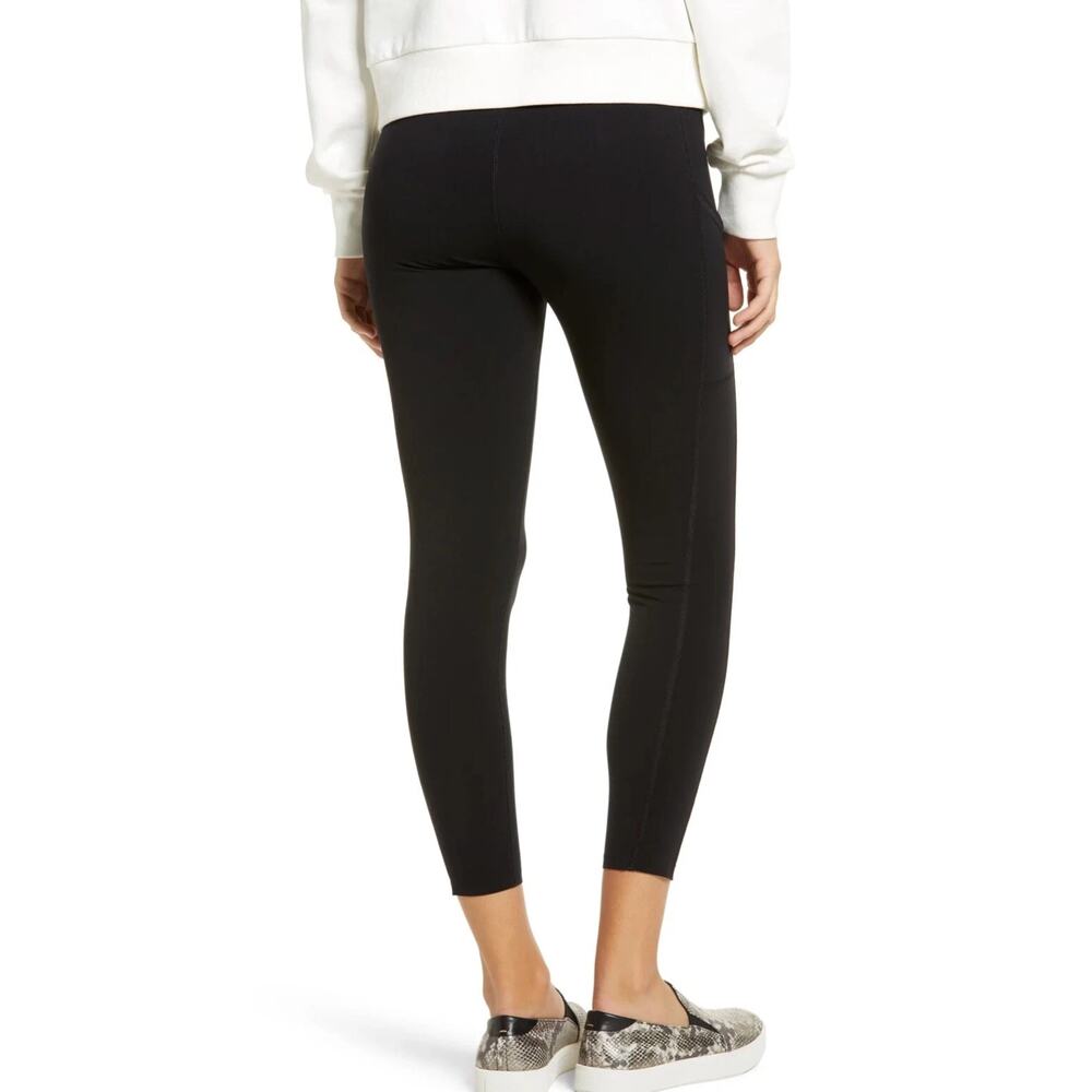 Spanx Every Wear 7/8 Active Pocket Leggings Womens M Black Yoga Pilates Shaping - Picture 2 of 10
